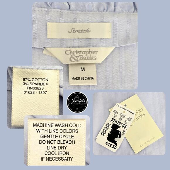 Christopher & Banks NWT Light Blue Ruffled Lightweight Blazer Jacket Size Medium - Picture 11 of 13